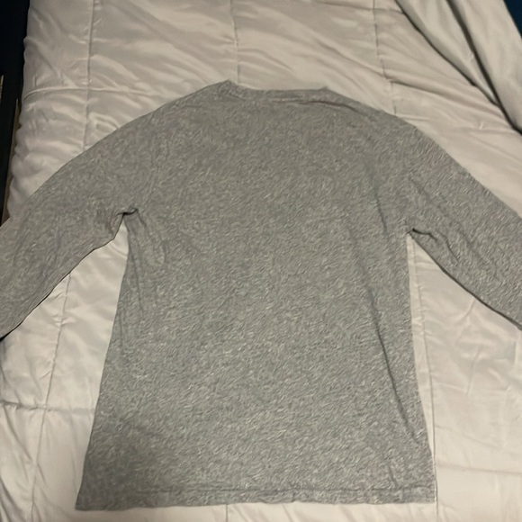 Grey long sleeve polo shirt. - Picture 3 of 3